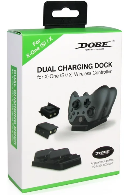 XBox One S/X Charging Station Dual Controller + Dual Battery pack Black DOBE