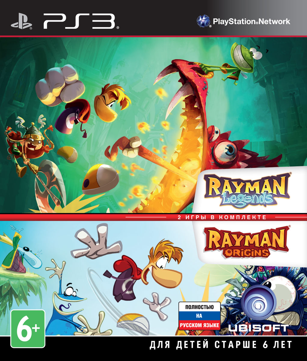 PS3 Rayman Legend + Origins Double Pack (английская версия)